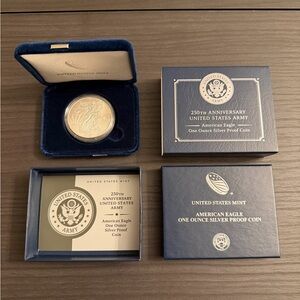 250th Anniversary Army Silver Proof coin